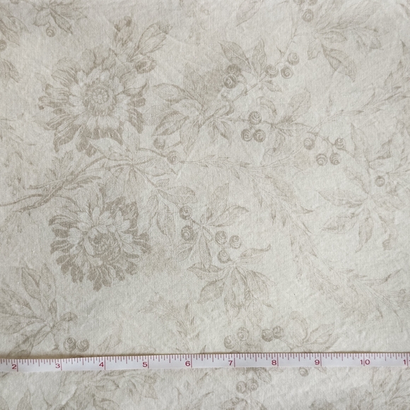 Ivory Floral Cotton Quilting Fabric By Andover - Picture 3 of 4